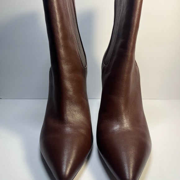 Saks Fifth Avenue Tayna Brownie leather upper On Ankle Boots NWT Size 9 - Picture 3 of 15